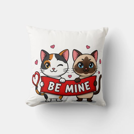 WEES VAN MIJNE Valentijnsdagkatten | Knuffelkatjes Kussen (Voorkant)