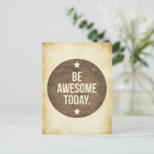 Wees vandaag geweldige briefkaart (Staand voorkant)