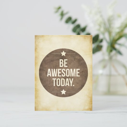 Wees vandaag geweldige briefkaart (Staand voorkant)