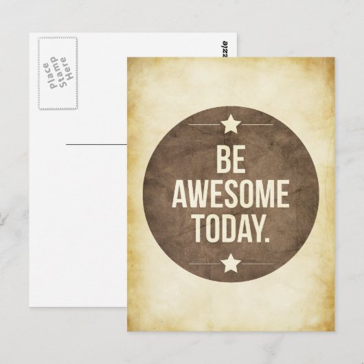 Wees vandaag geweldige briefkaart (Voorkant / Achterkant)