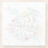 Wees vandaag Geweldige Glazen Onderzetter (Achterkant)