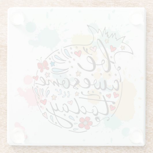 Wees vandaag Geweldige Glazen Onderzetter (Achterkant)