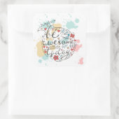 Wees vandaag Geweldige Vierkante Sticker (Tas)