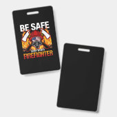 Wees veilig in slaap met een brandweerman badge (Voor- en achterkant)