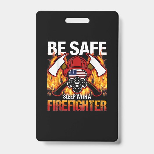 Wees veilig in slaap met een brandweerman badge (Voorzijde)