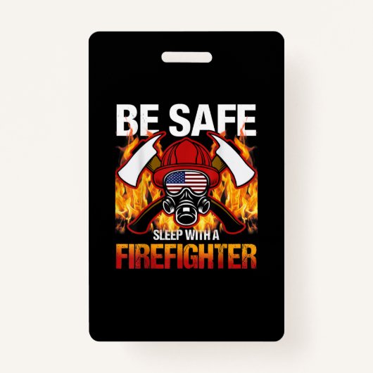 Wees veilig in slaap met een brandweerman badge (Voorkant)