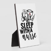Wees veilig in slaap met een verpleegster - grappi fotoplaat (Zijkant)