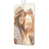 Wees veilig onderschrift en gepersonaliseerde foto luchtverfrisser (Links)