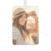 Wees veilig onderschrift en gepersonaliseerde foto luchtverfrisser (Achterkant)