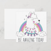 Wees verbazingwekkende lama feestdagenkaart (Voorkant / Achterkant)