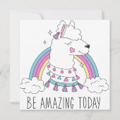 Wees verbazingwekkende lama feestdagenkaart (Voorkant)