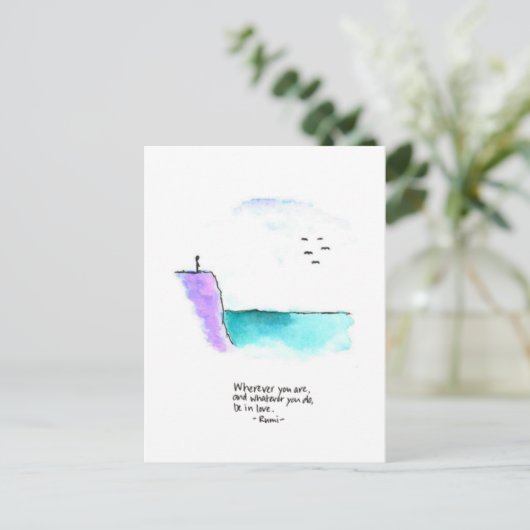 Wees verliefd briefkaart (Staand voorkant)