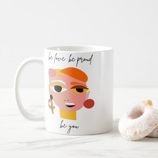 Wees verliefd op jezelf koffiemok (Met donut)