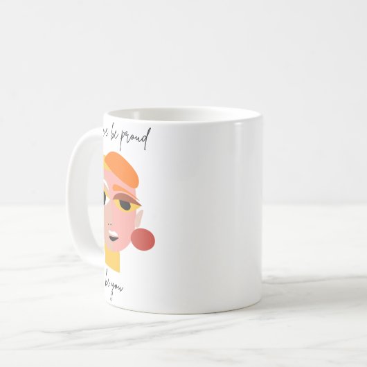 Wees verliefd op jezelf koffiemok (Voorkant links)