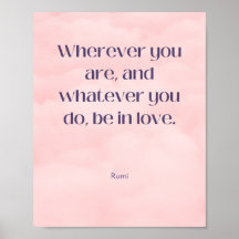 Wees verliefd op Rumi Quote