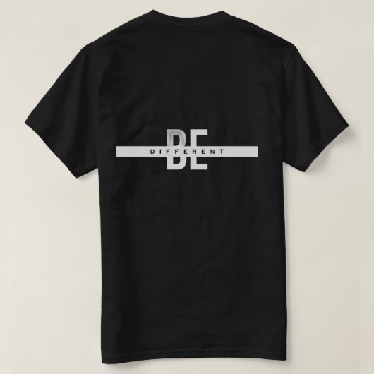 Wees Verschillend | Motiverende Typografie T-Shirt (Design achterkant)
