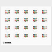 Wees Verschillende Eenden Ronde Sticker (Vel)