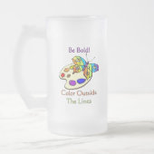 Wees vet! Kleur buiten de lijnen Matglas Bierpul (Links)