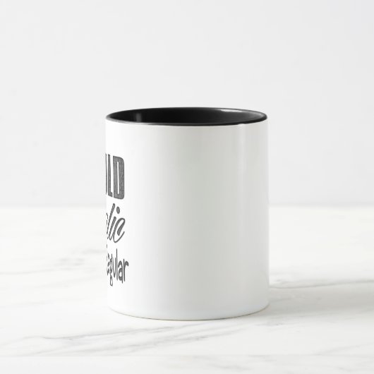 Wees vet of cursief, maar nooit gewone grappige mo mok (Midden)