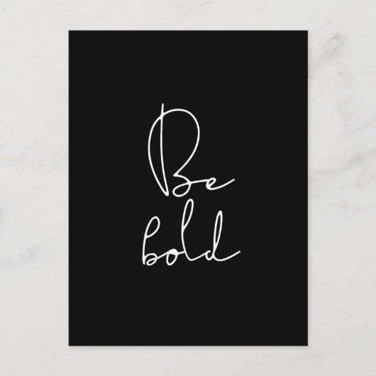 Wees vet wit lettertype briefkaart (Voorkant)