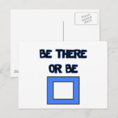 Wees vierkant briefkaart (Voorkant / Achterkant)