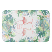 Wees voor altijd gelukkig! Sprookje Twee Roze Flam Badmat (Voorkant)