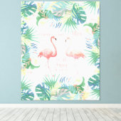 Wees voor altijd gelukkig! Sprookje Twee Roze Flam Canvas Afdruk (Insitu (Houten vloer))