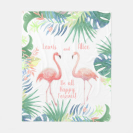 Wees voor altijd gelukkig! Sprookje Twee Roze Flam Fleece Deken