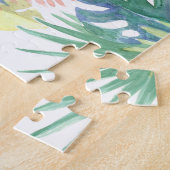 Wees voor altijd gelukkig! Sprookje Twee Roze Flam Legpuzzel (Zijkant)