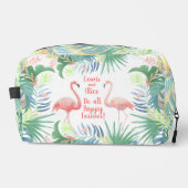 Wees voor altijd gelukkig! Sprookje Twee Roze Flam Toilettasje (Voorkant)