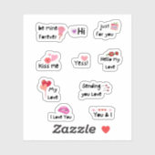 Wees voor altijd van mij, Valentijnse esthetische  Sticker (Vel)