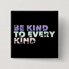 Wees voor elke soort aardig: Animal Silhouette Veg Vierkante Button 5,1 Cm