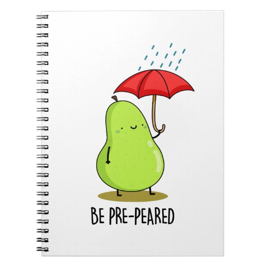 Wees Voor-peer-d Grappige Peer In Regen Pun Notitieboek (Voorkant)
