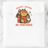 Wees voorbereid Dragon met een brandblusser Vierkante Sticker (Tas)