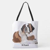 Wees voorbereid! Saint Bernard en Keg Tote Bag (Achterkant)