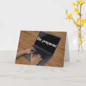 Wees voorbereid, schiet niet uit de heup kaart (Gele Bloem)