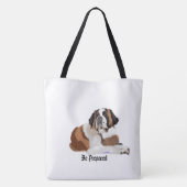 Wees voorbereid! Sint-Bernard en vat Tote Bag (Achterkant)