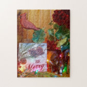 Wees voorzichtig als kardinaalpuzzel legpuzzel (Verticaal)