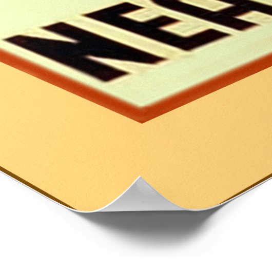 Wees voorzichtig bij de machine ~  Poster (Hoek)