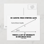 Wees voorzichtig bij het bestuderen van de Wiskund Briefkaart (Voorkant / Achterkant)