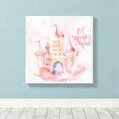 Wees voorzichtig canvas afdruk (Insitu (Houten vloer))