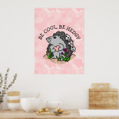 Wees voorzichtig | Cute Hand-getrokken egel Poster (Keuken)