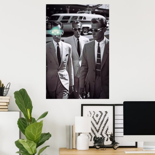 Wees voorzichtig daar poster (Thuiskantoor)