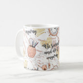 Wees voorzichtig en doe het hoe dan ook koffiemok (Voorkant links)