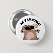 Wees voorzichtig Geweldige Dog Pun Ronde Button 5,7 Cm (Voorkant /achterkant)