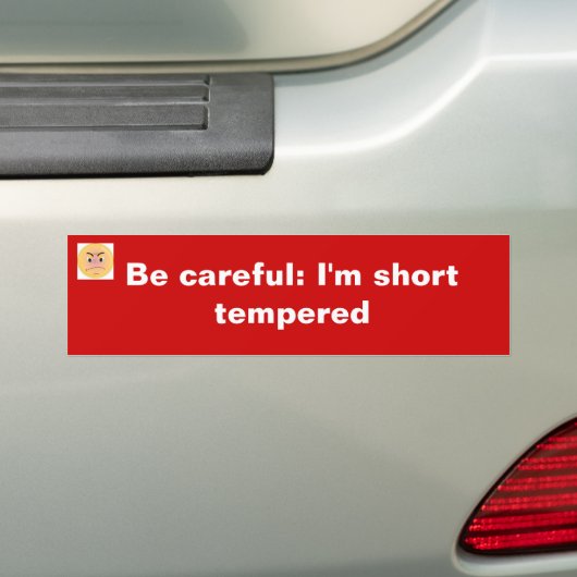 Wees voorzichtig: Ik ben kort gematigd Bumpersticker (Op auto)