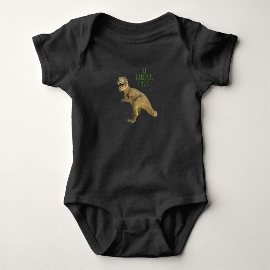 Wees voorzichtig, ik bijt - Kinder kleding Romper (Voorkant)