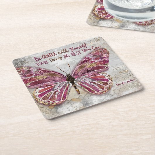 Wees voorzichtig kartonnen onderzetters (Schuin)