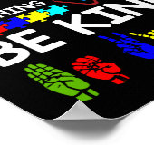 Wees voorzichtig met Autisme ASL Mam Leraar Kindhe Poster (Hoek)