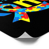 Wees voorzichtig met Autisme Maand van Puzzle Piec Poster (Hoek)